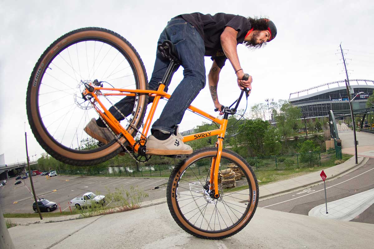 Surly Lowside Dream Tangerine Singlespeed Bmx Bike Riding