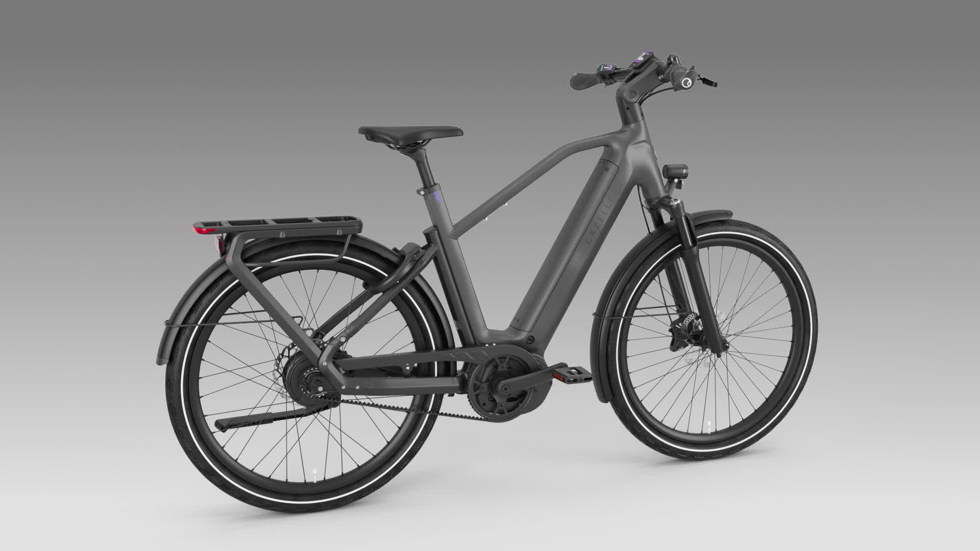 Gazelle Eclipse C380 Plus Ebike Grey Aluminum Bike Frame