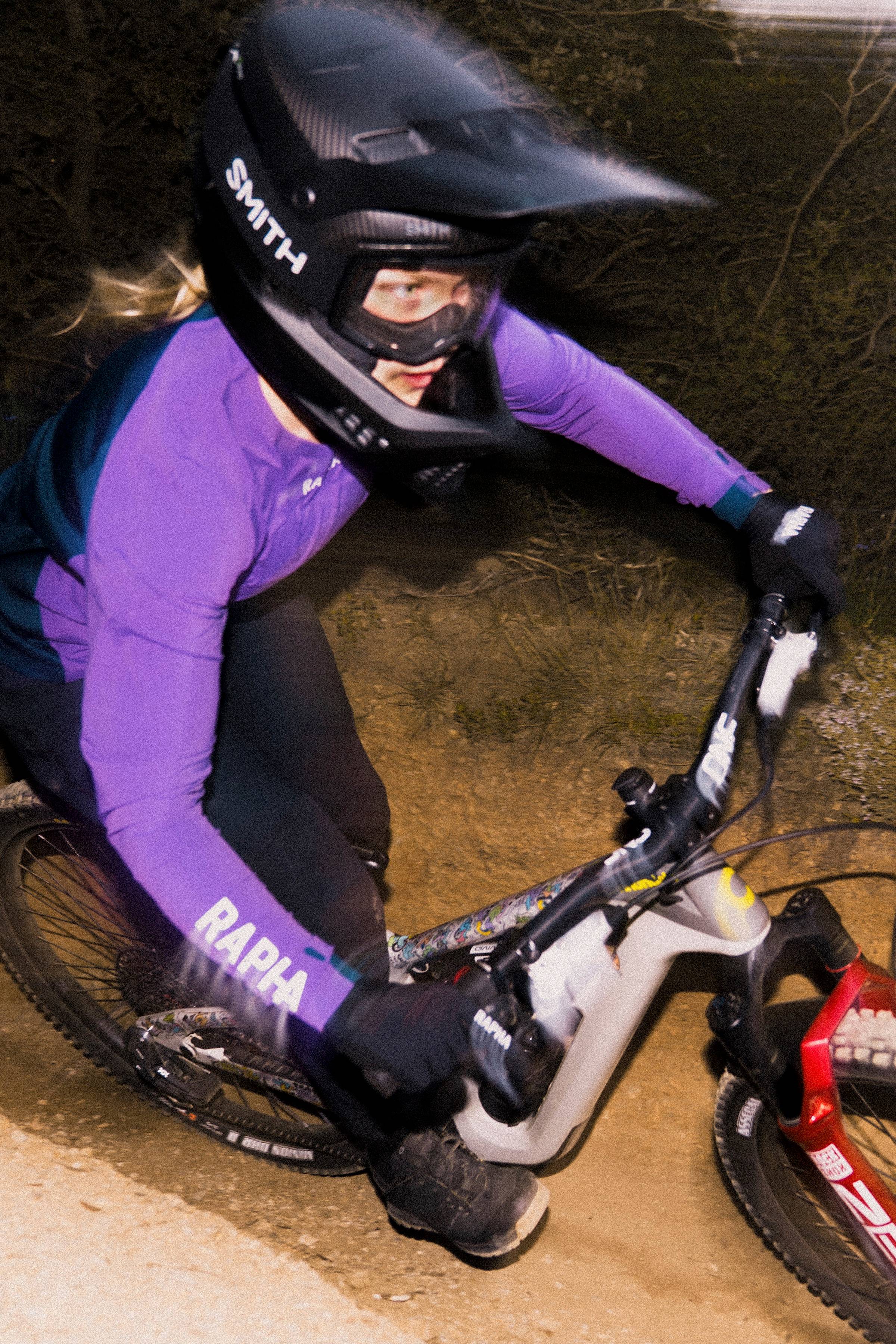 Rapha Trail Finale Windblock Jersey Action